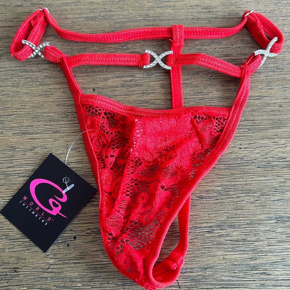 Women’s Lace Mesh V-String.